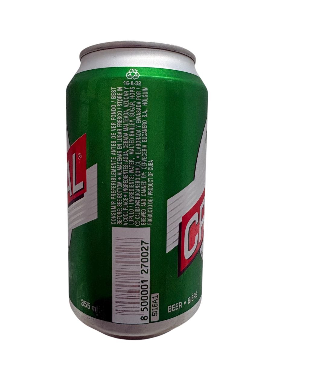 Cerveza Cristal, Clásica, 355ml